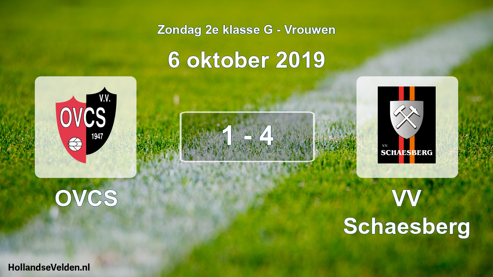 Gespeelde wedstrijd: OVCS - VV Schaesberg 1 - 4 (6 oktober 2019)