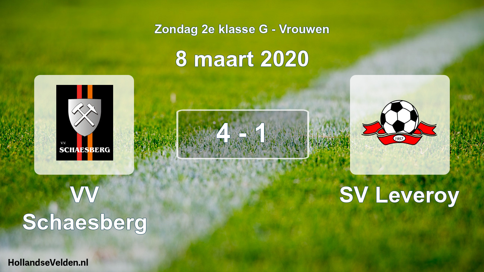 Gespeelde wedstrijd: VV Schaesberg - SV Leveroy 4 - 1 (8 maart 2020)