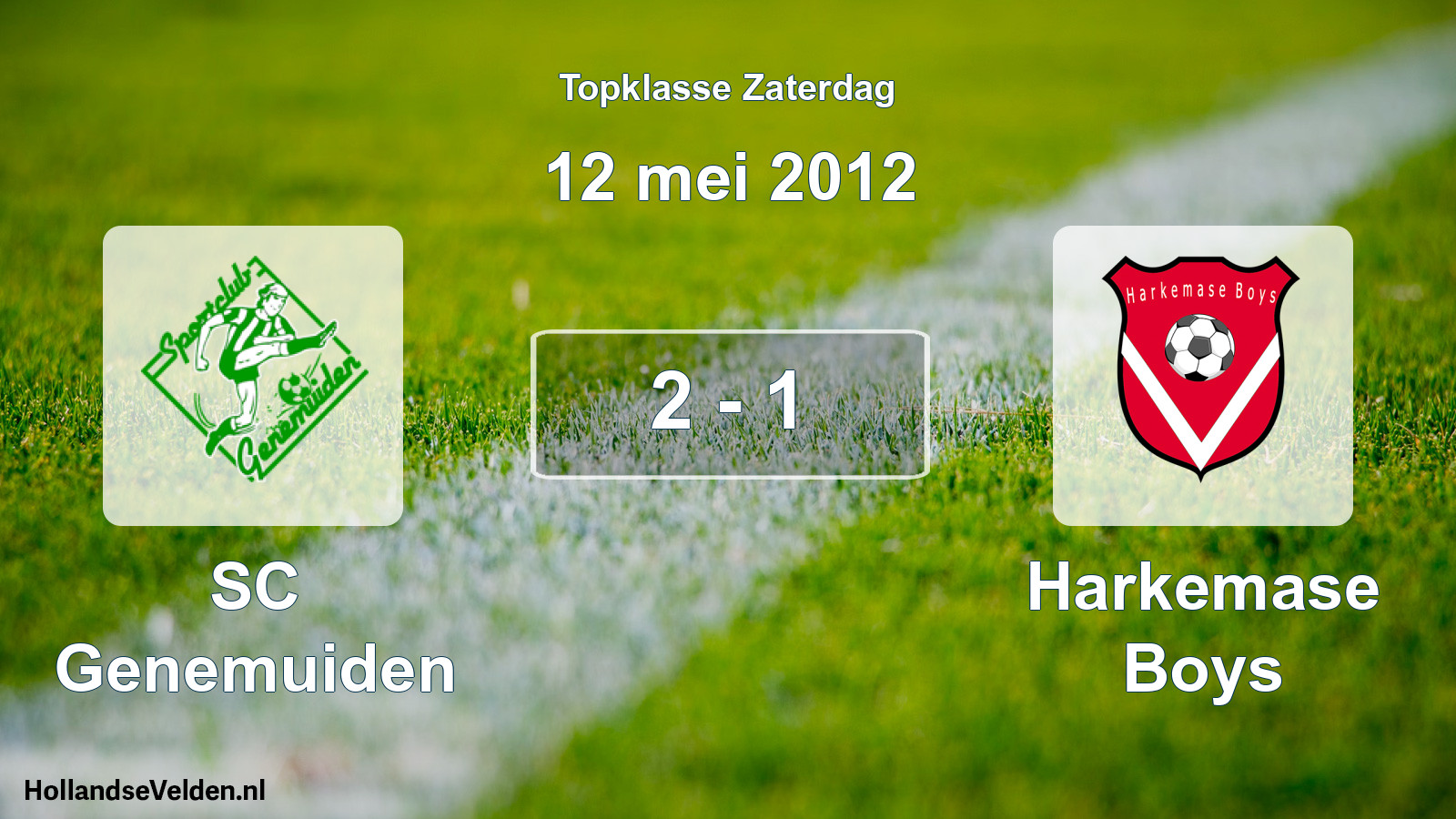 Total number of matches played: SC Genemuiden - Harkemase Boys 2 - 1 (12 May 2012)