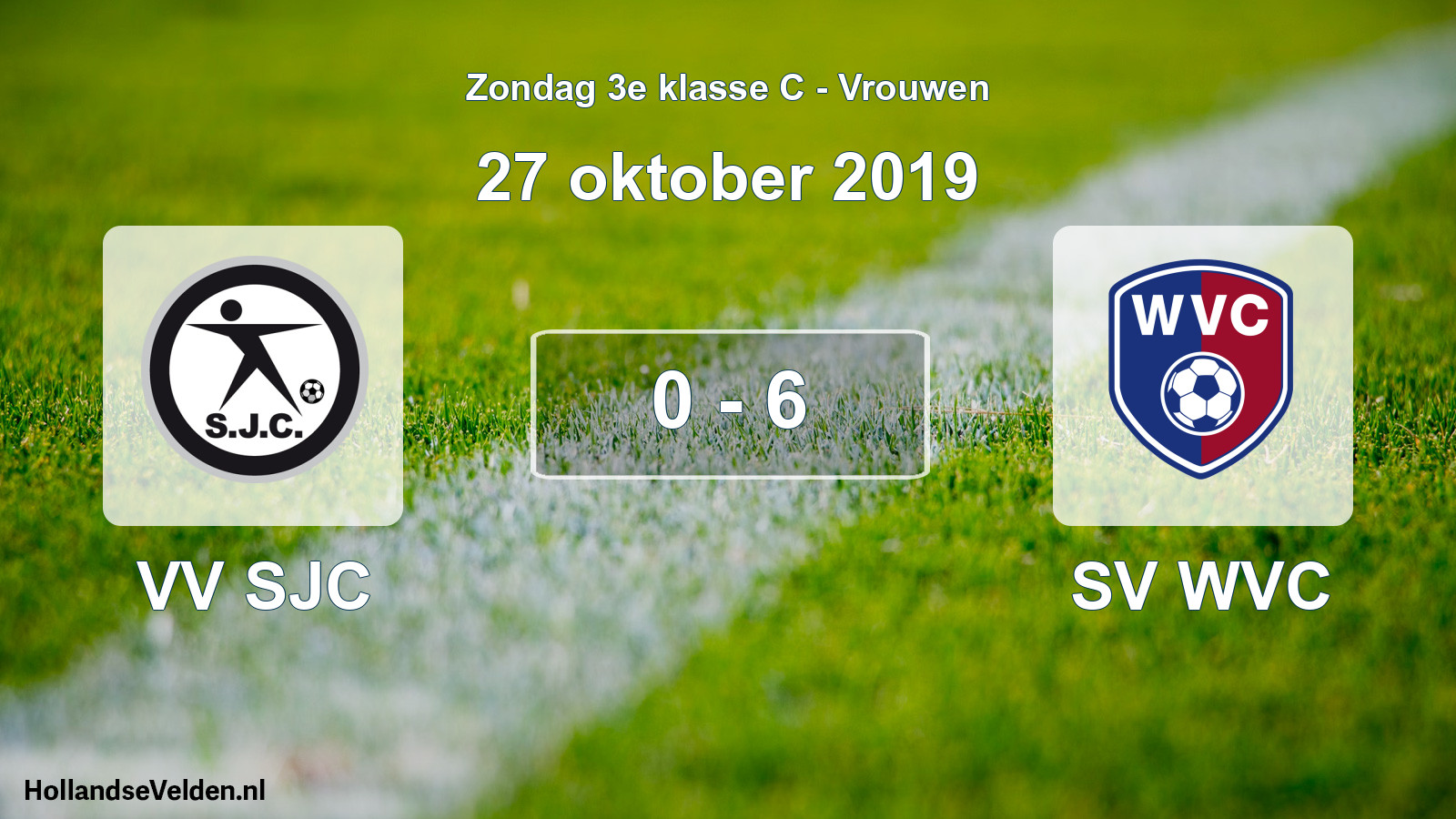 Total number of matches played: VV SJC - SV WVC 0 - 6 (27 October 2019)