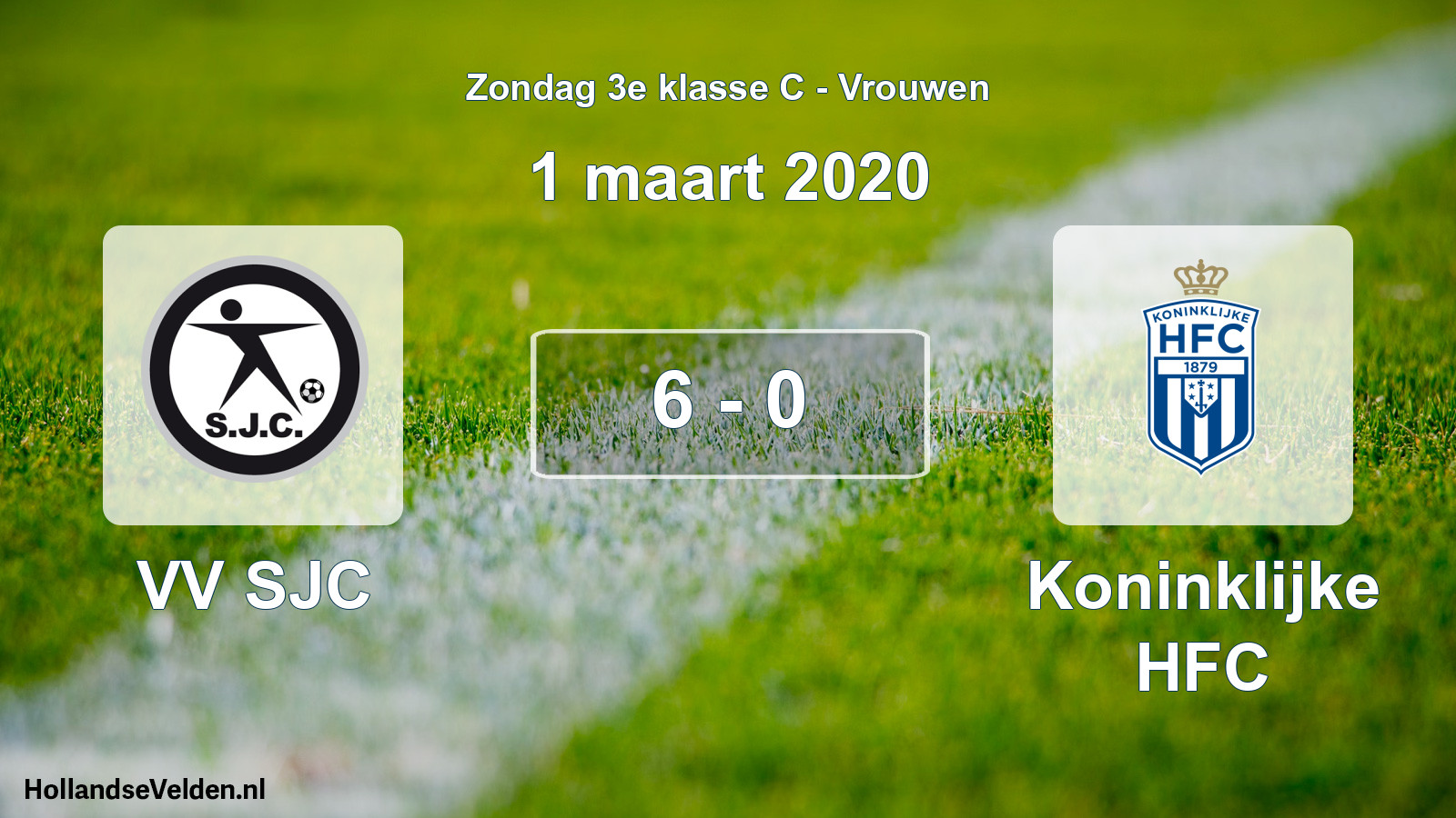 Total number of matches played: VV SJC - Koninklijke HFC 6 - 0 (1 March 2020)