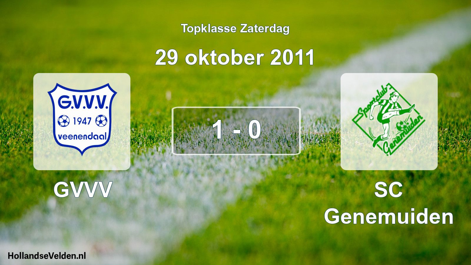 Total number of matches played: GVVV - SC Genemuiden 1 - 0 (29 October 2011)