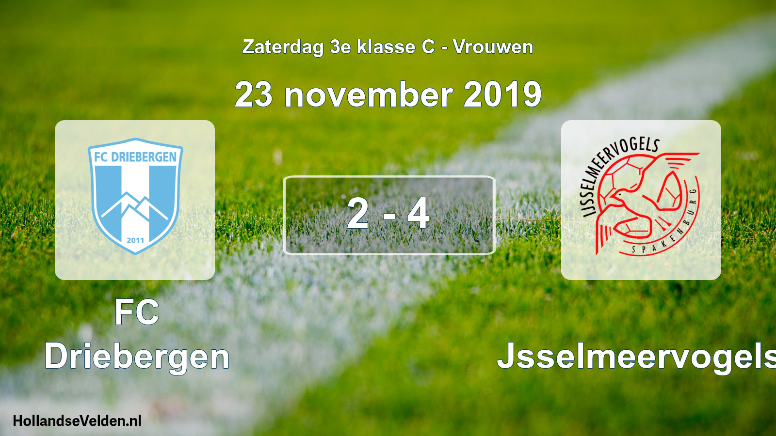 Gespeelde wedstrijd: FC Driebergen - IJsselmeervogels 2 - 4 (23 november 2019)