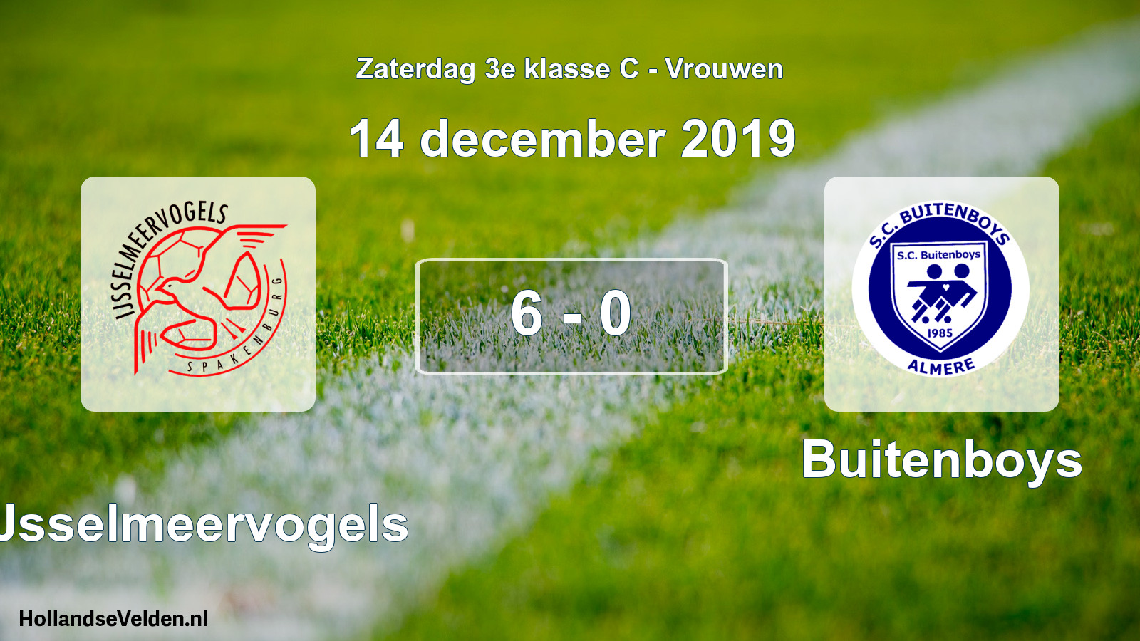 Gespeelde wedstrijd: IJsselmeervogels - Buitenboys 6 - 0 (14 december 2019)