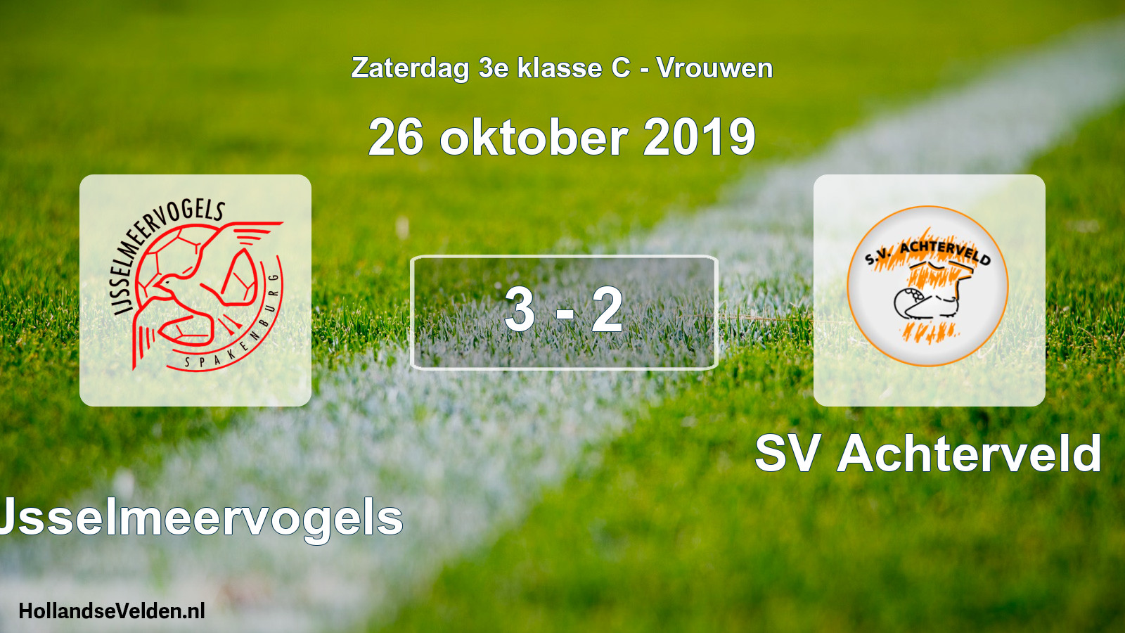 Total number of matches played: IJsselmeervogels - SV Achterveld 3 - 2 (26 October 2019)
