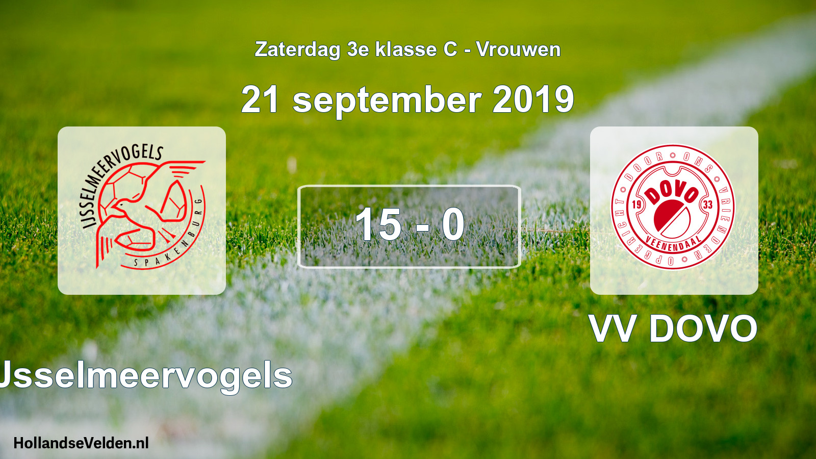 Gespeelde wedstrijd: IJsselmeervogels - VV DOVO 15 - 0 (21 september 2019)