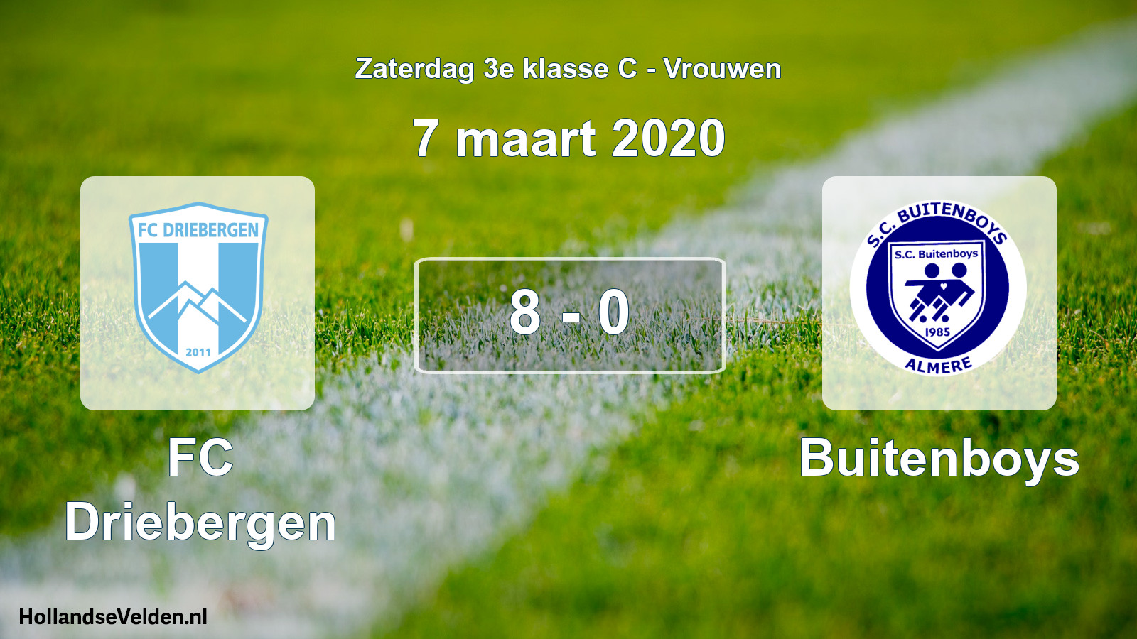Total number of matches played: FC Driebergen - Buitenboys 8 - 0 (7 March 2020)