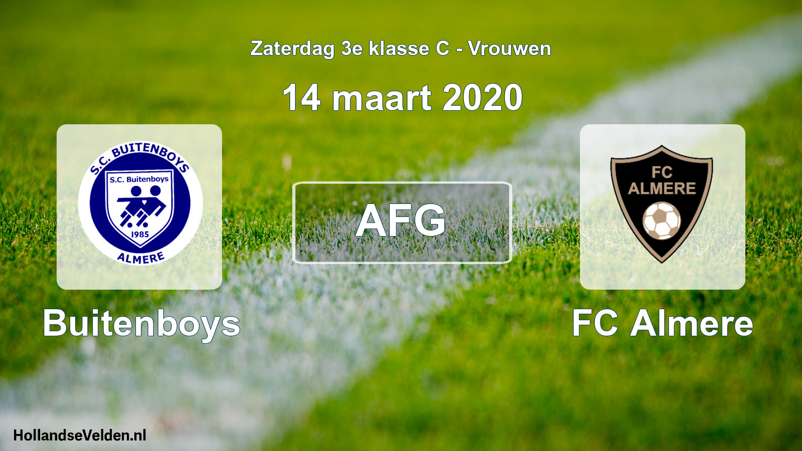 Scheduled Match: Buitenboys - FC Almere (14 March 2020)