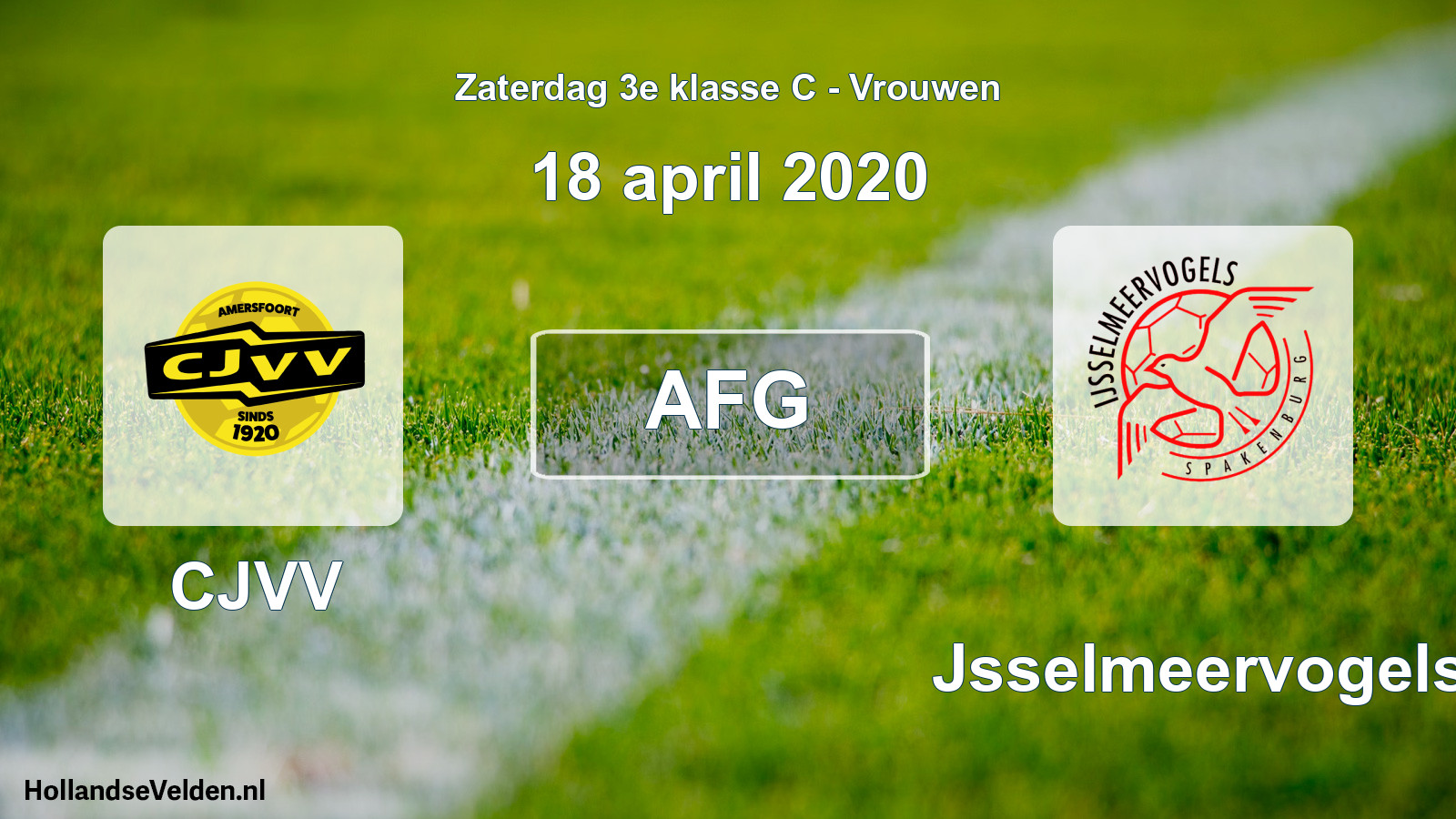 Geplande wedstrijd: CJVV - IJsselmeervogels (18 april 2020)