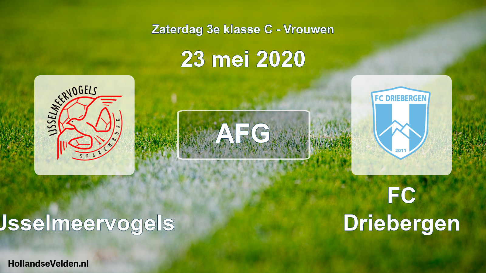 Geplande wedstrijd: IJsselmeervogels - FC Driebergen (23 mei 2020)