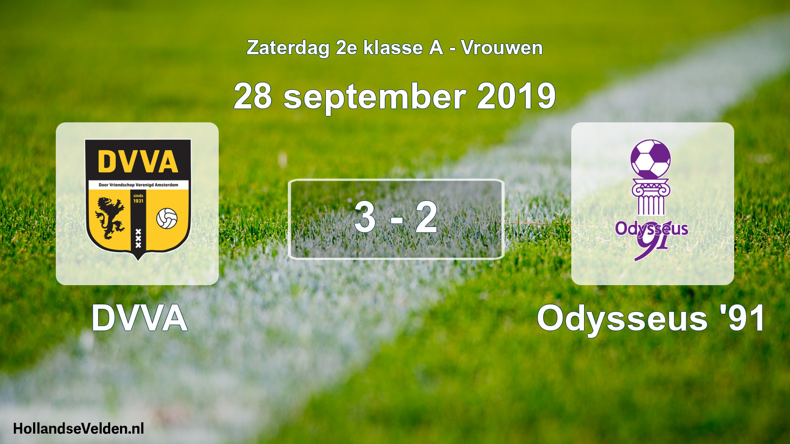 Total number of matches played: DVVA - Odysseus '91 3 - 2 (28 September 2019)