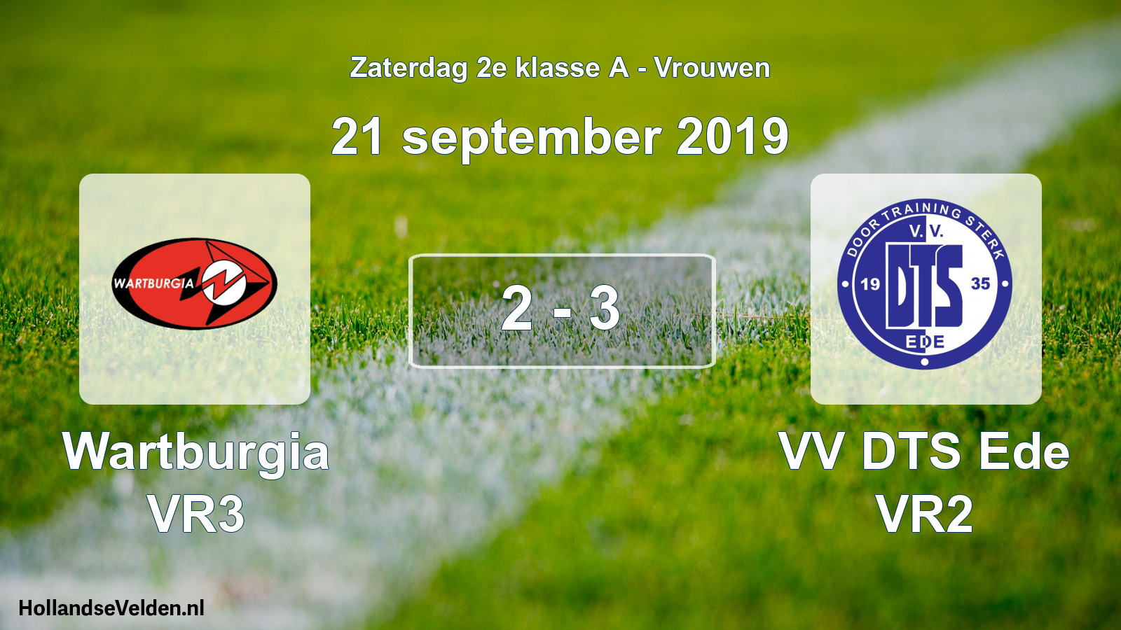 Total number of matches played: Wartburgia VR3 - VV DTS Ede VR2 2 - 3 (21 September 2019)