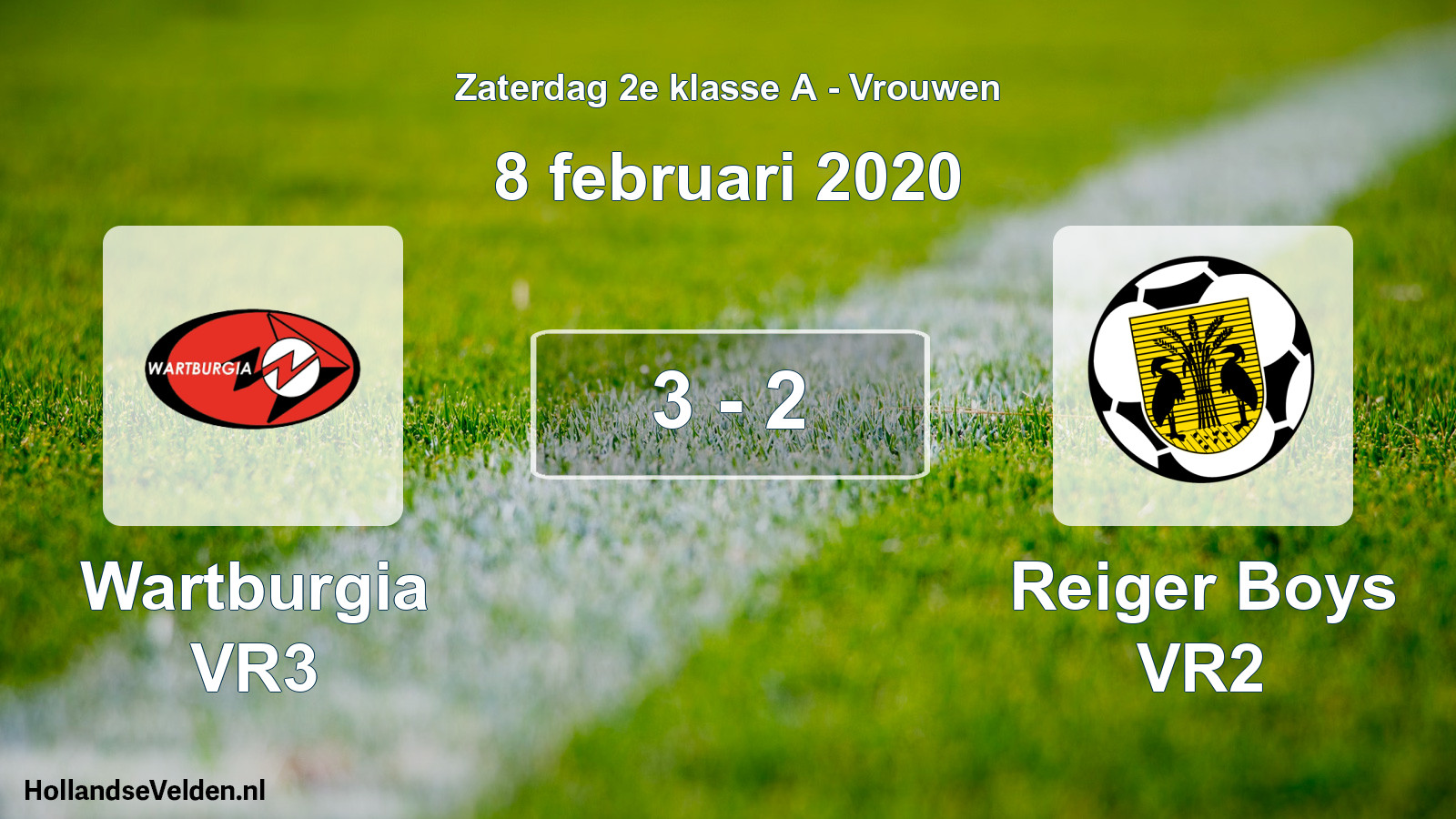 Total number of matches played: Wartburgia VR3 - Reiger Boys VR2 3 - 2 (8 February 2020)