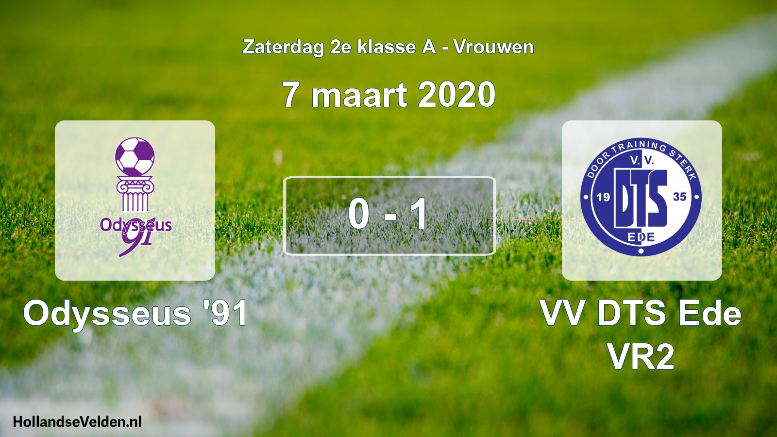 Total number of matches played: Odysseus '91 - VV DTS Ede VR2 0 - 1 (7 March 2020)