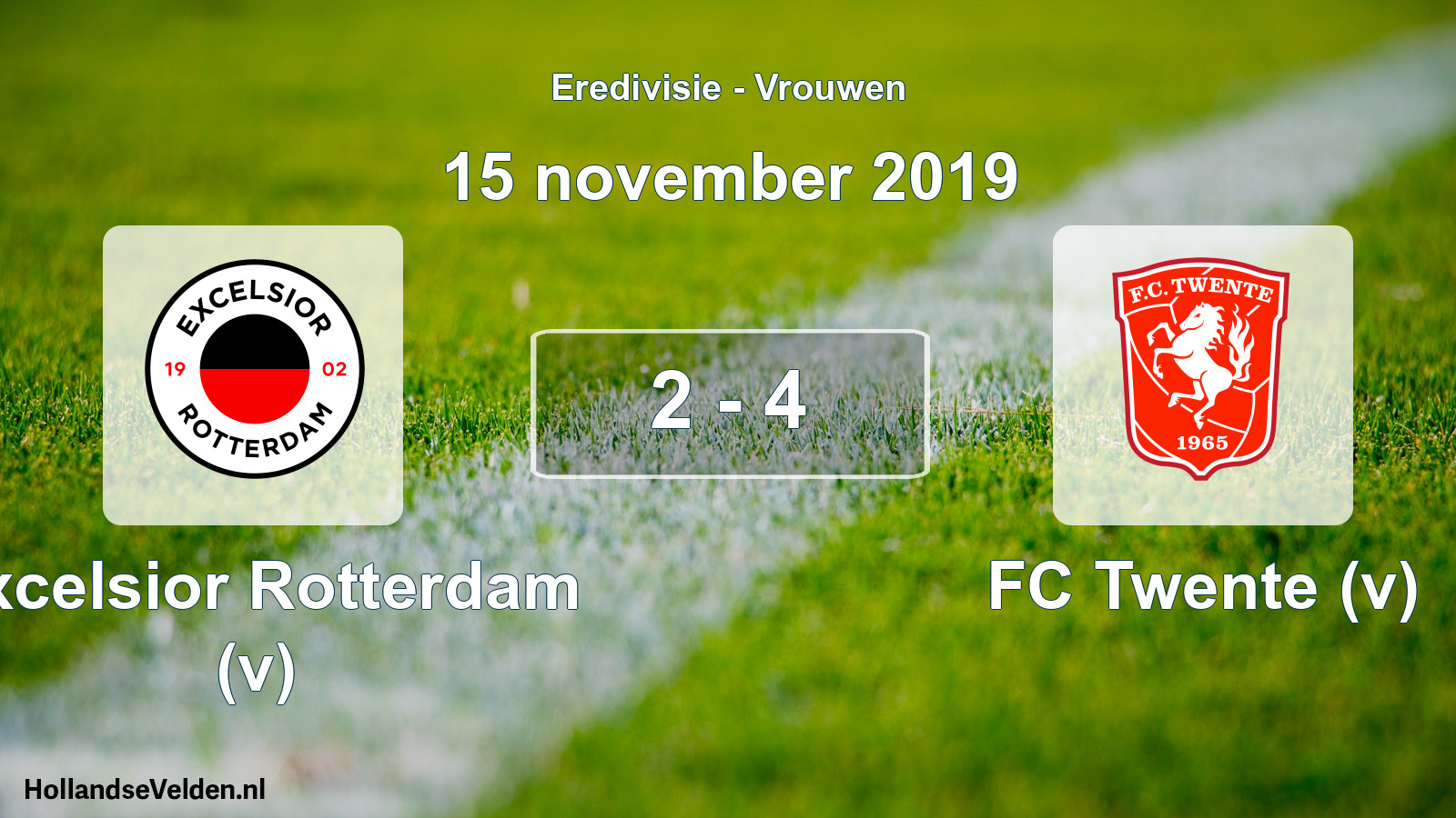 Total number of matches played: Excelsior Rotterdam (v) - FC Twente (v) 2 - 4 (15 November 2019)