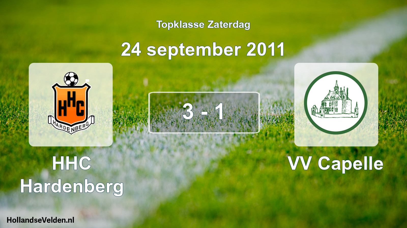 Total number of matches played: HHC Hardenberg - VV Capelle 3 - 1 (24 September 2011)
