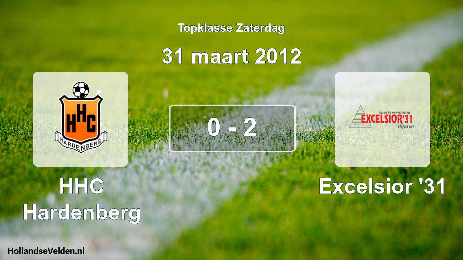 Total number of matches played: HHC Hardenberg - Excelsior '31 0 - 2 (31 March 2012)