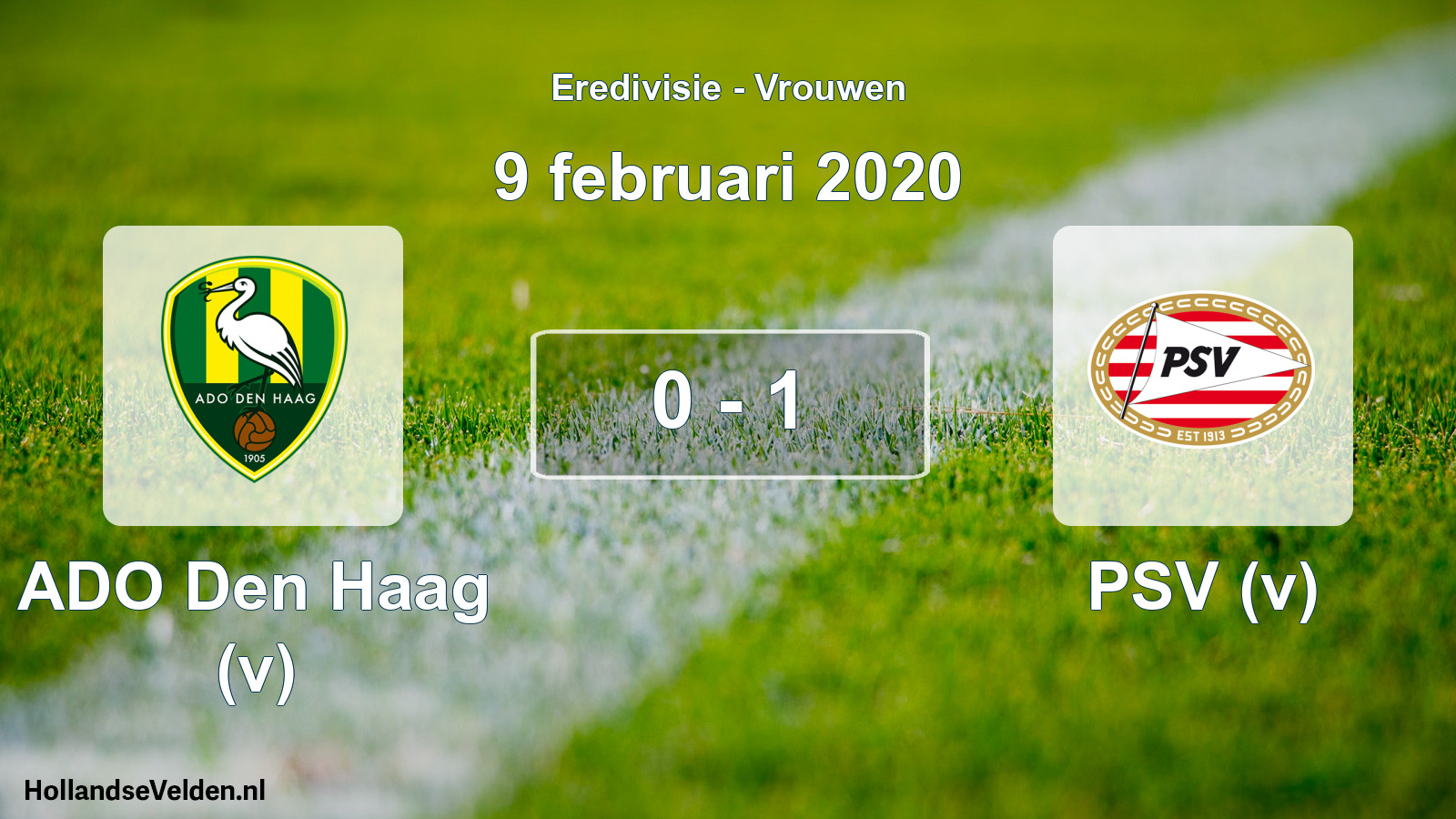 Total number of matches played: ADO Den Haag (v) - PSV (v) 0 - 1 (9 February 2020)
