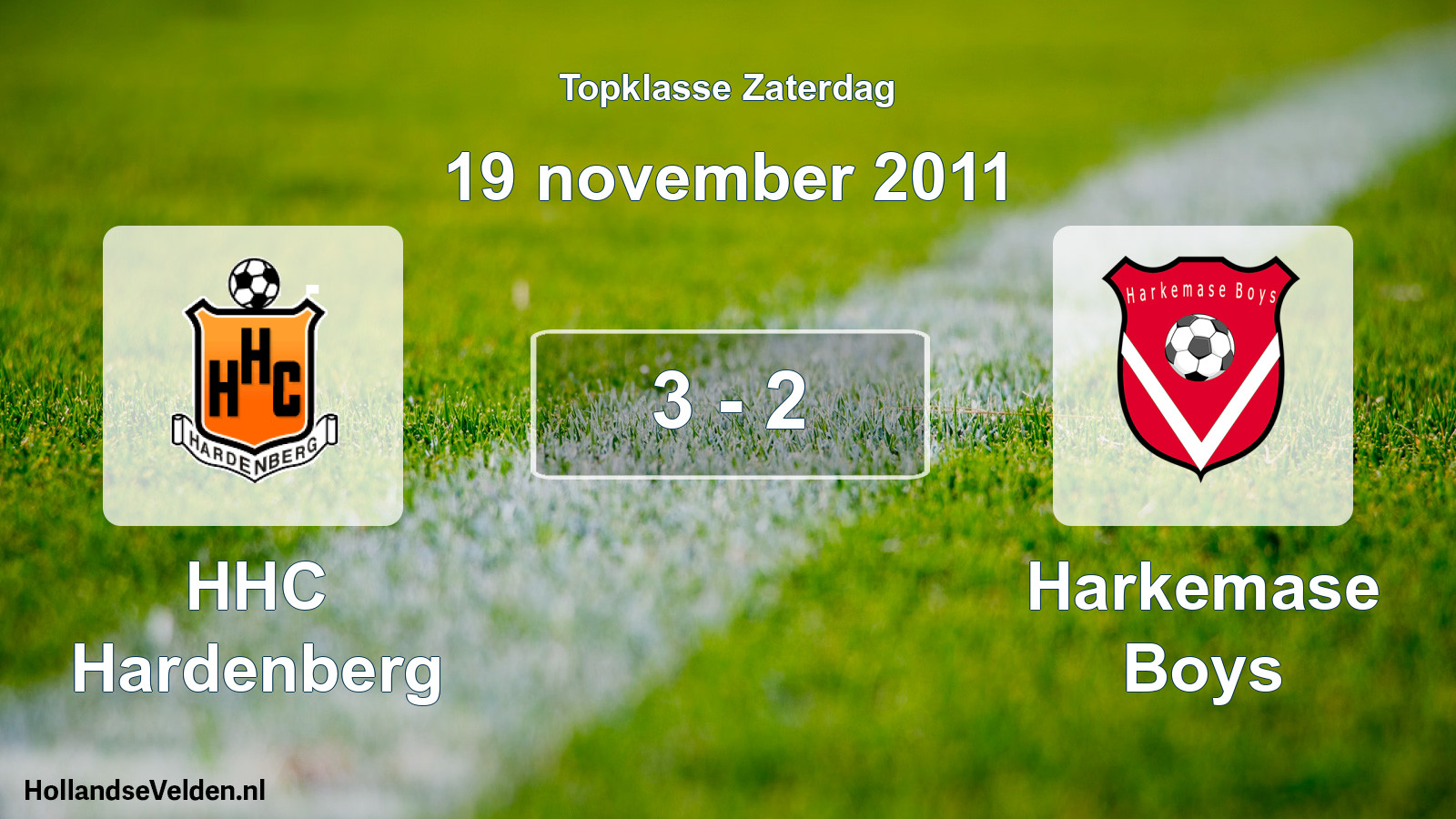 Total number of matches played: HHC Hardenberg - Harkemase Boys 3 - 2 (19 November 2011)