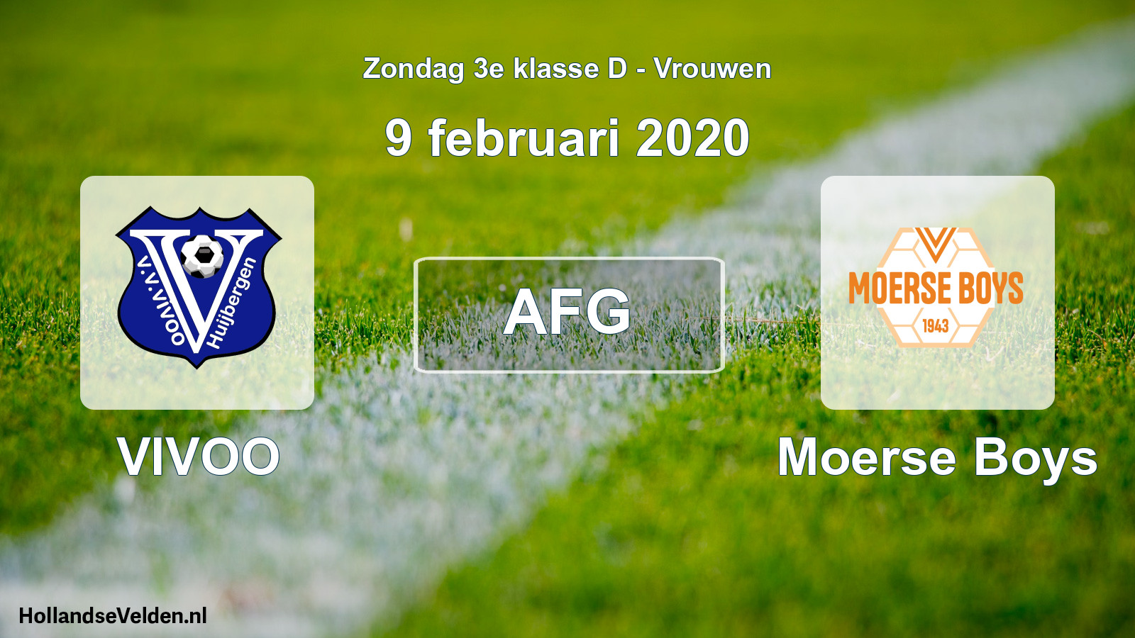 Geplande wedstrijd: VIVOO - Moerse Boys (9 februari 2020)