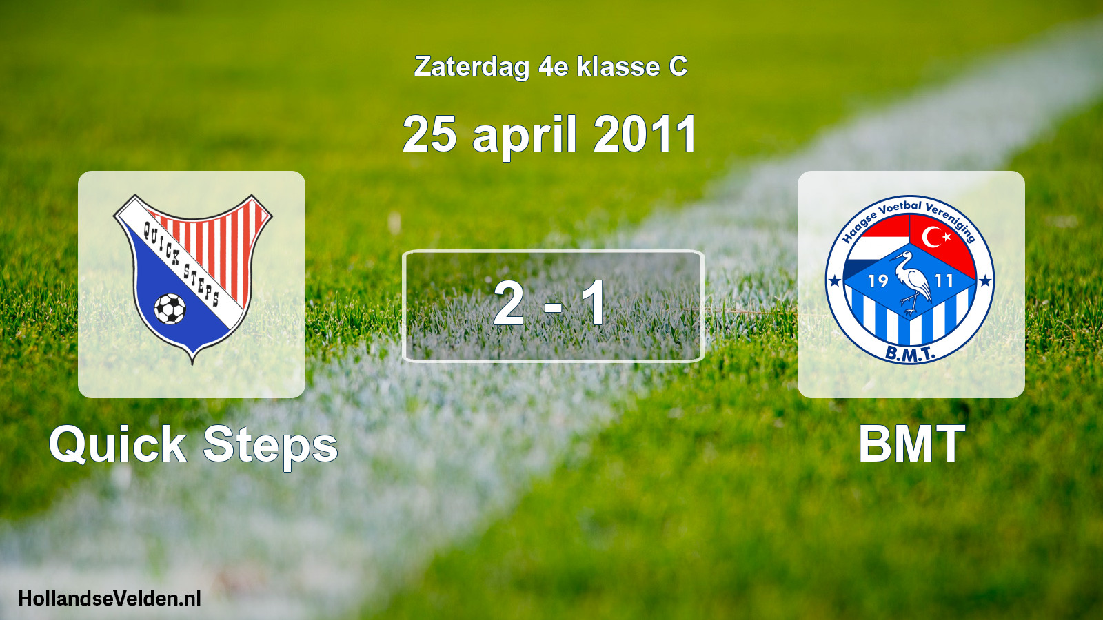 Total number of matches played: Quick Steps - BMT 2 - 1 (25 April 2011)