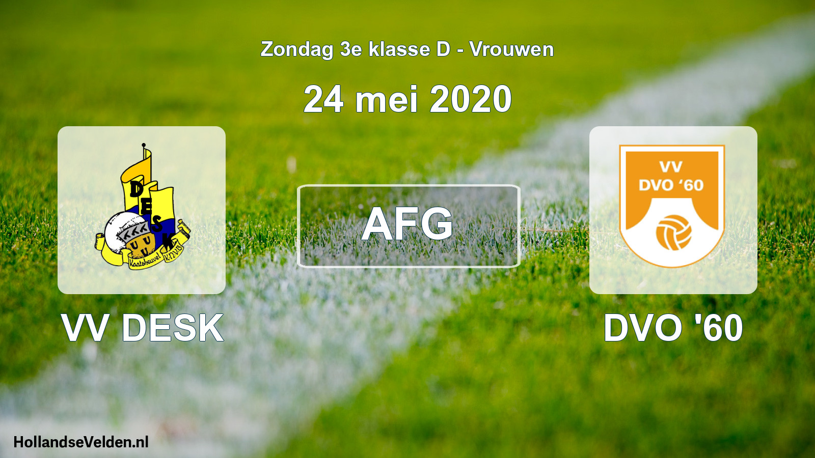 Geplande wedstrijd: VV DESK - DVO '60 (24 mei 2020)