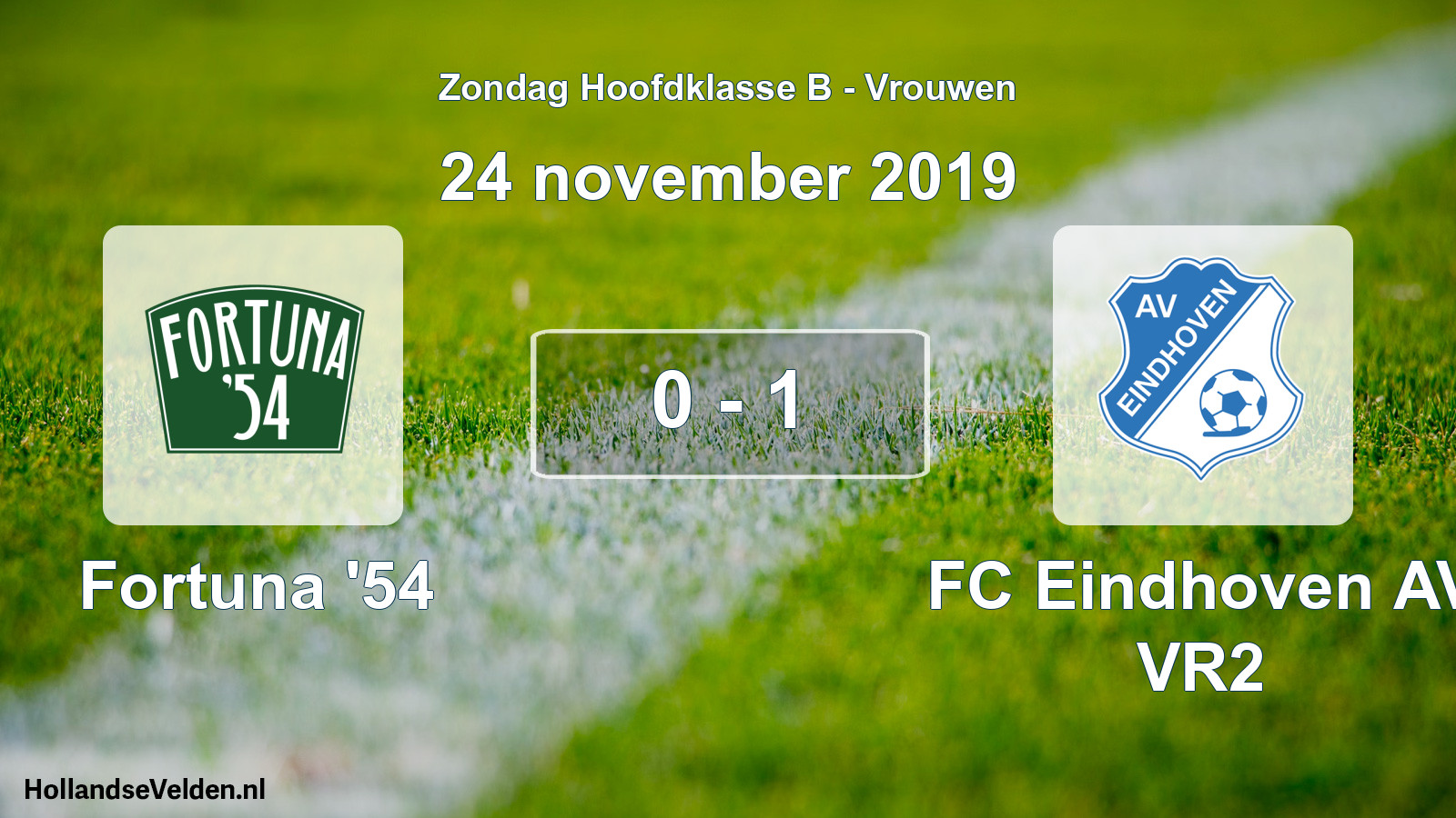 Total number of matches played: Fortuna '54 - FC Eindhoven AV VR2 0 - 1 (24 November 2019)
