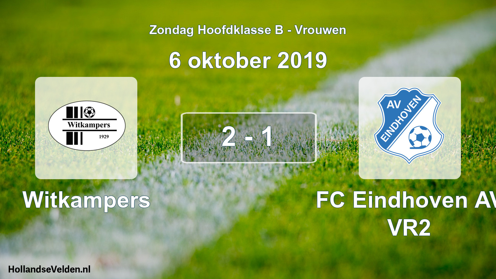 Gespeelde wedstrijd: Witkampers - FC Eindhoven AV VR2 2 - 1 (6 oktober 2019)
