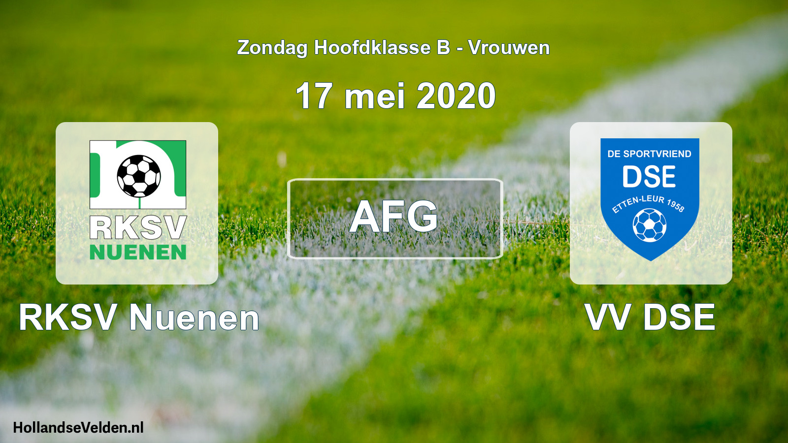 Geplande wedstrijd: RKSV Nuenen - VV DSE (17 mei 2020)