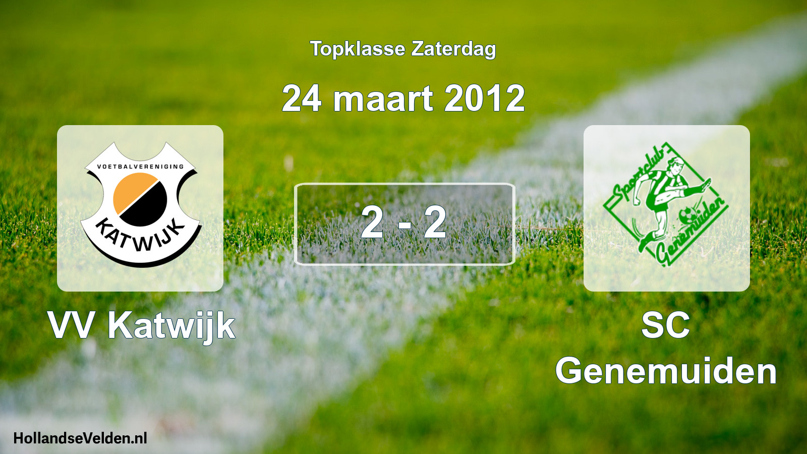 Total number of matches played: VV Katwijk - SC Genemuiden 2 - 2 (24 March 2012)
