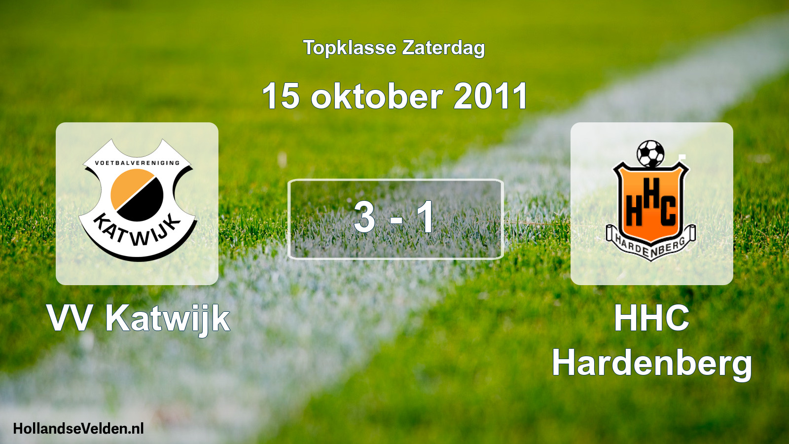 Total number of matches played: VV Katwijk - HHC Hardenberg 3 - 1 (15 October 2011)