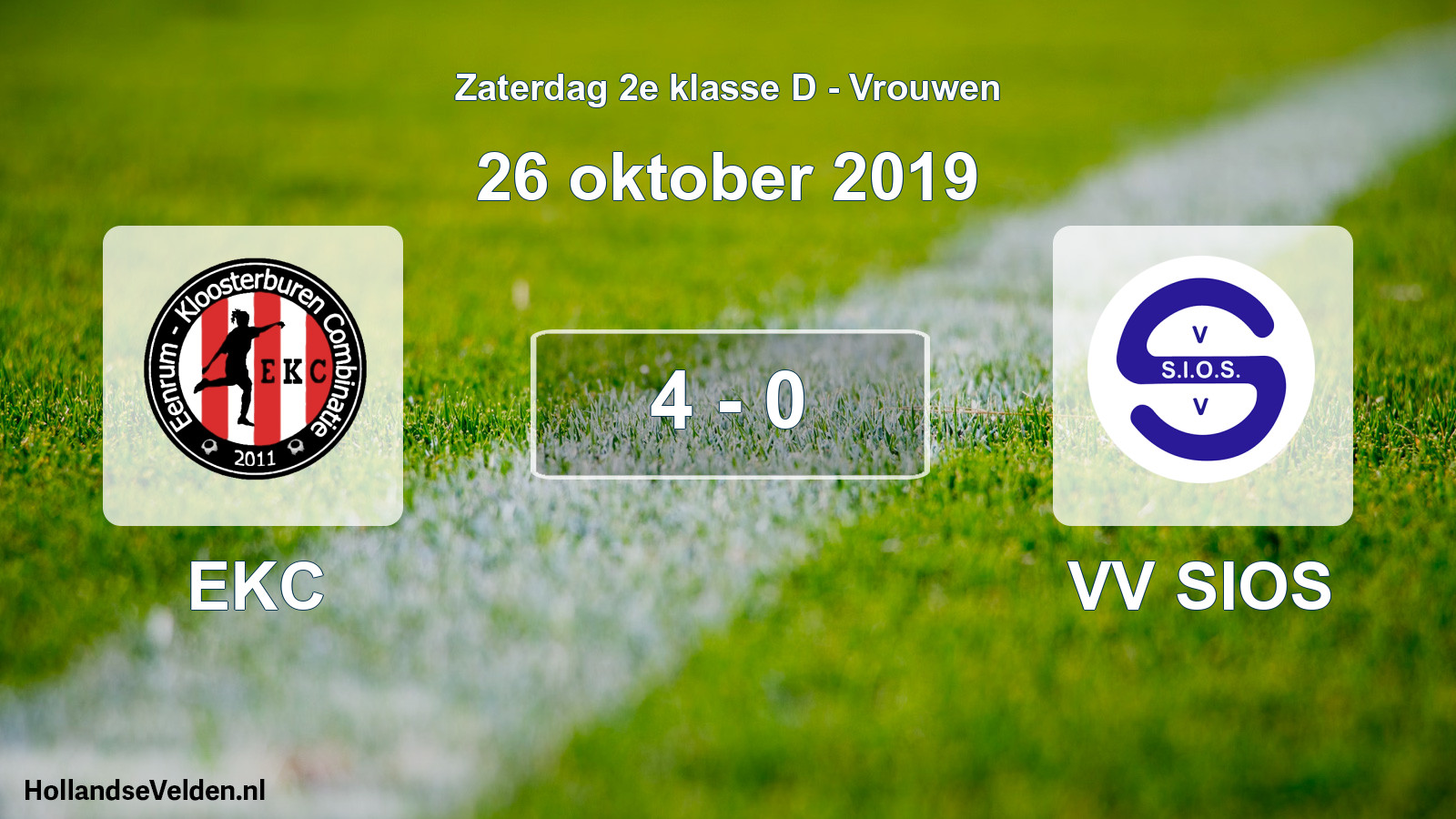Total number of matches played: EKC - VV SIOS 4 - 0 (26 October 2019)