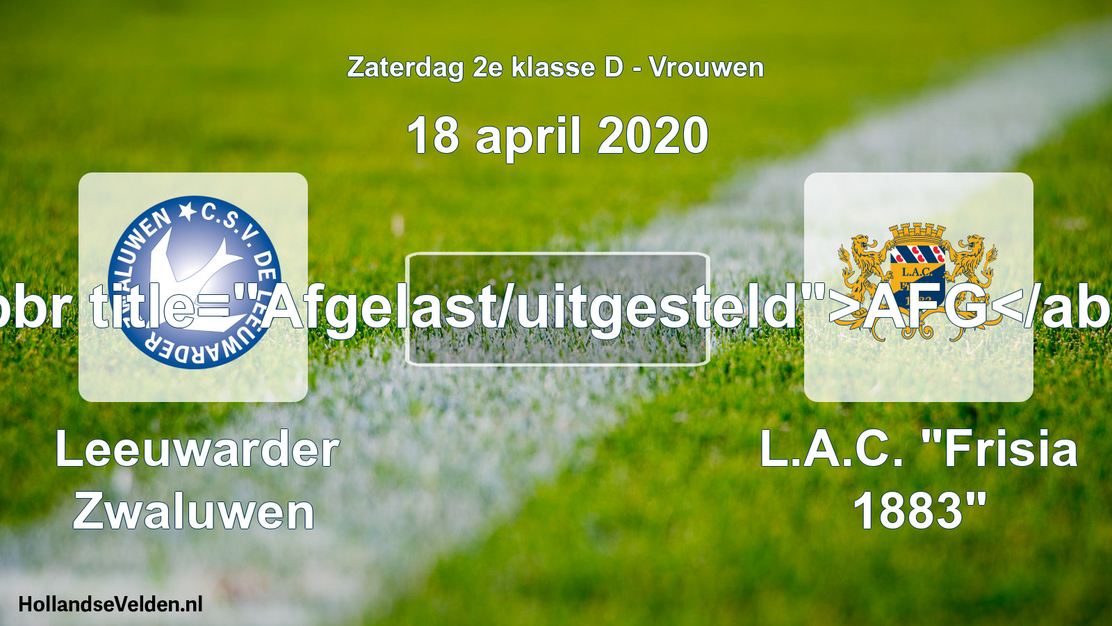 Scheduled Match: Leeuwarder Zwaluwen - L.A.C. 