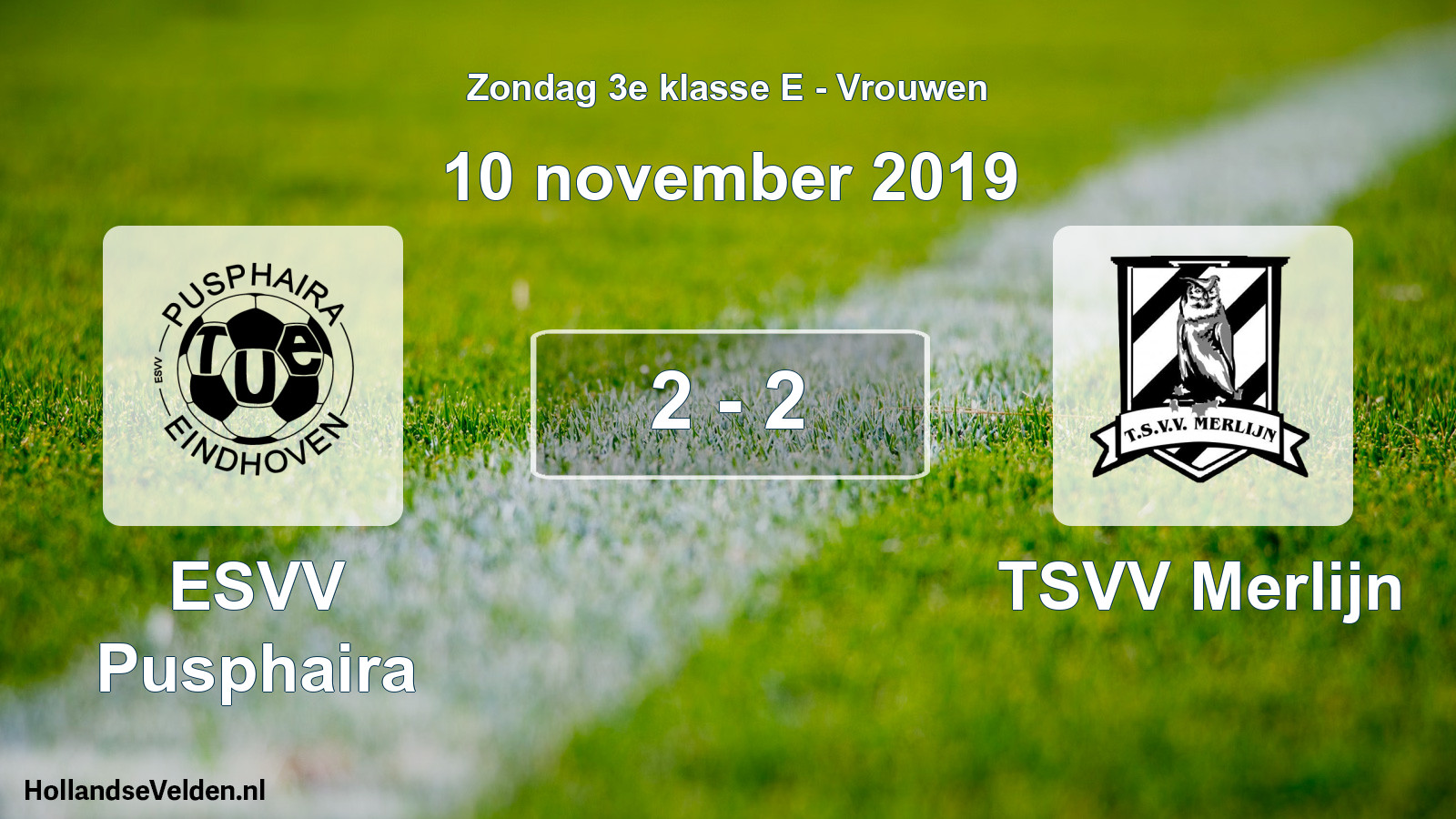 Gespeelde wedstrijd: ESVV Pusphaira - TSVV Merlijn 2 - 2 (10 november 2019)