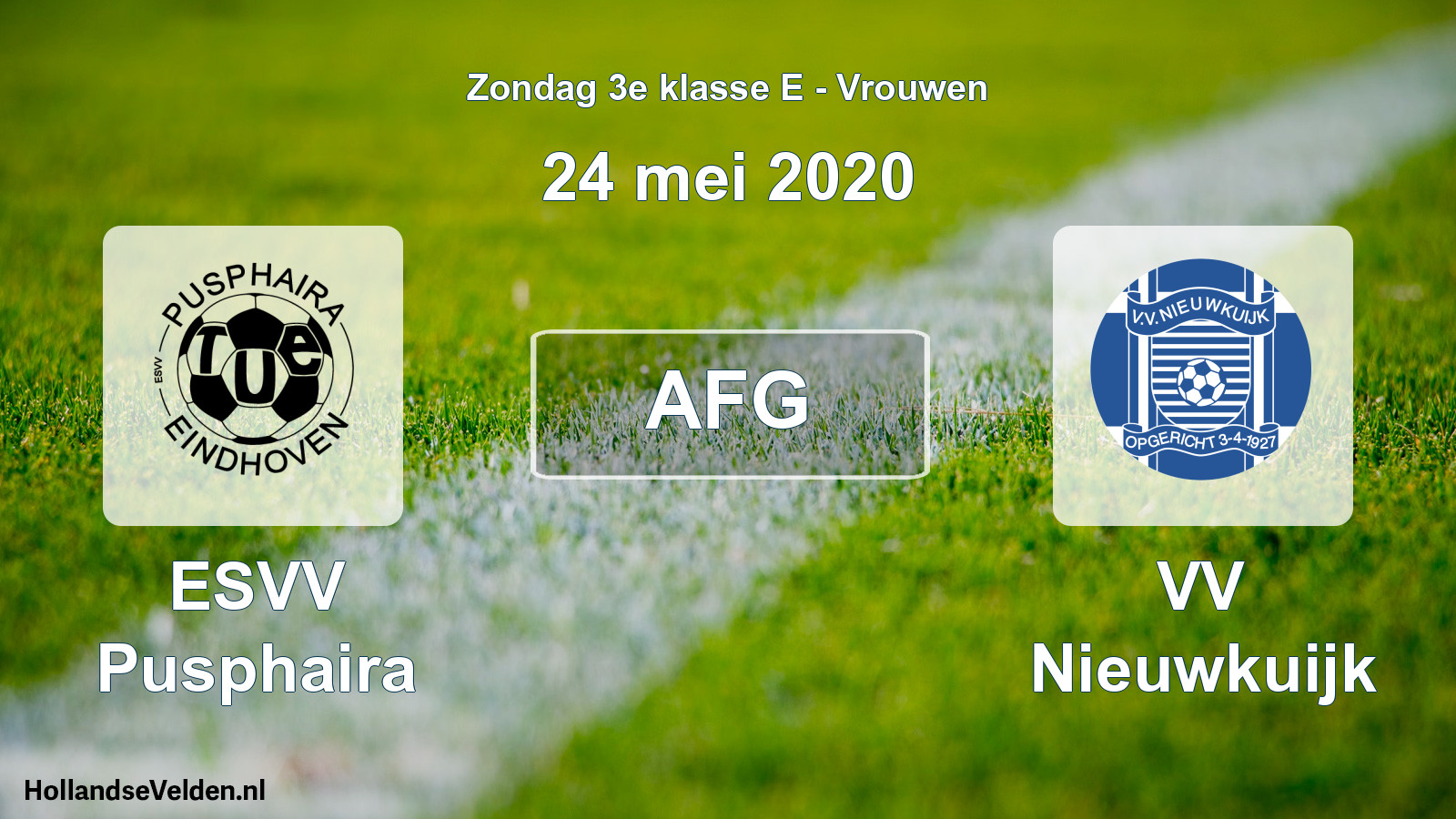 Scheduled Match: ESVV Pusphaira - VV Nieuwkuijk (24 May 2020)