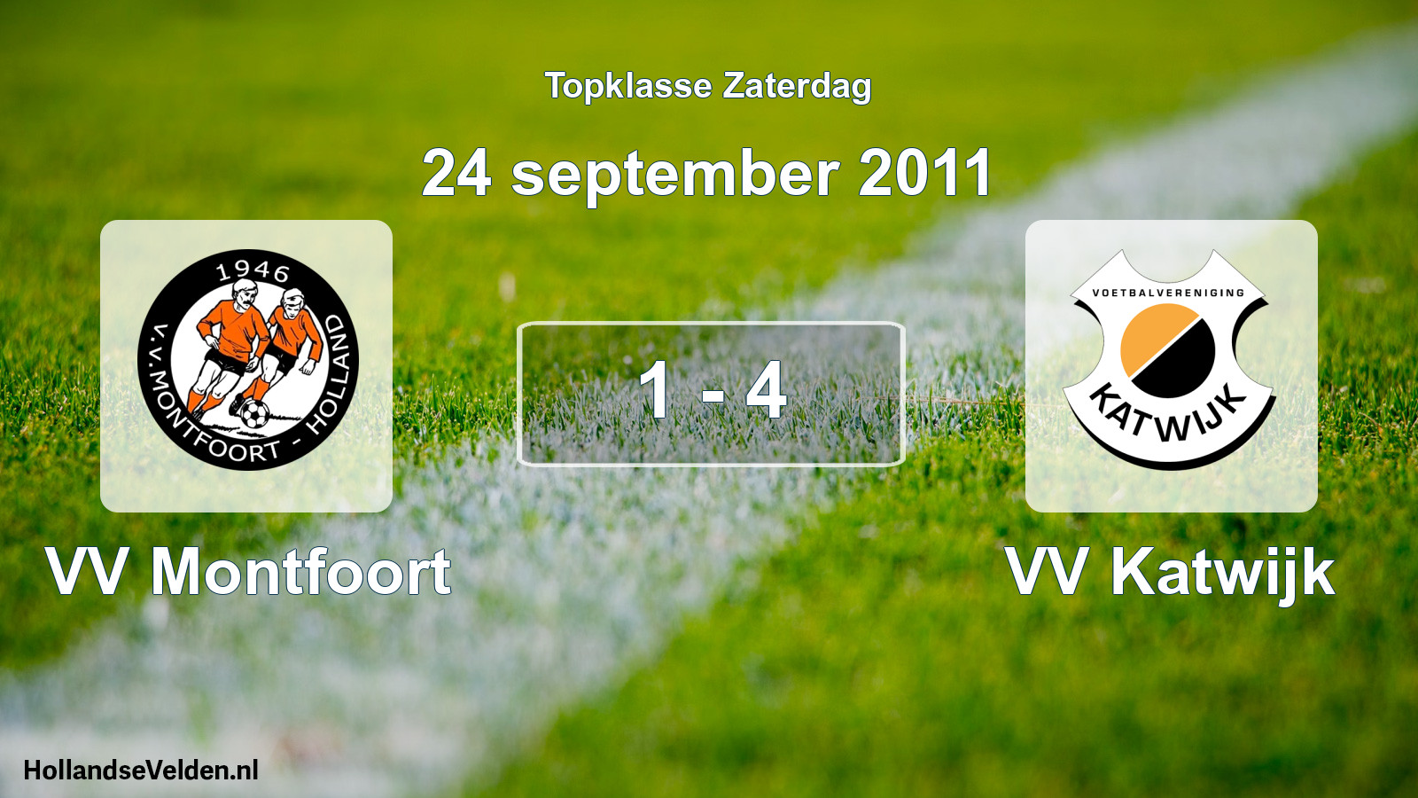 Total number of matches played: VV Montfoort - VV Katwijk 1 - 4 (24 September 2011)