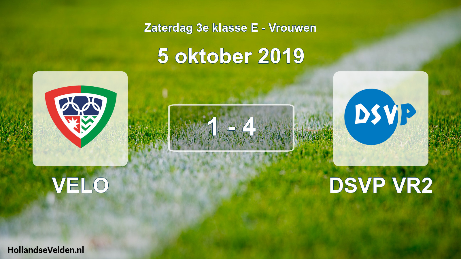 Total number of matches played: VELO - DSVP VR2 1 - 4 (5 October 2019)