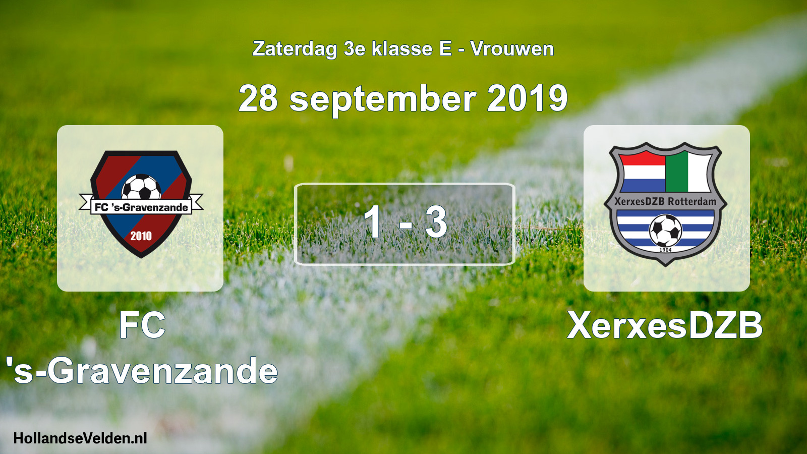 Total number of matches played: FC 's-Gravenzande - XerxesDZB 1 - 3 (28 September 2019)