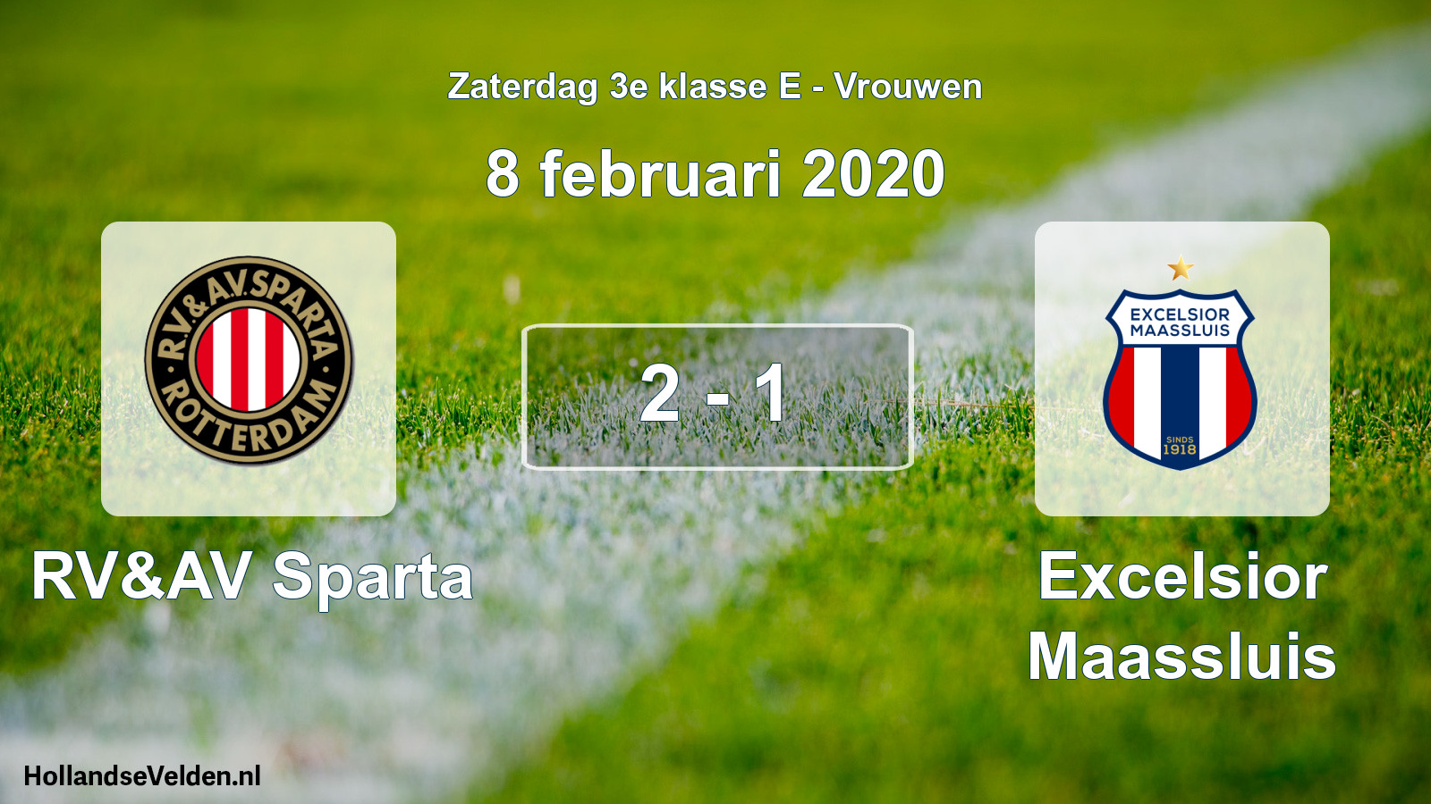 Total number of matches played: RV&AV Sparta - Excelsior Maassluis 2 - 1 (8 February 2020)