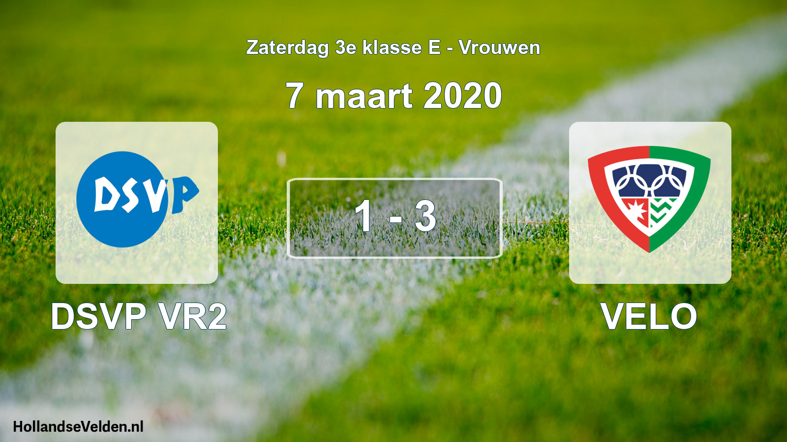 Total number of matches played: DSVP VR2 - VELO 1 - 3 (7 March 2020)