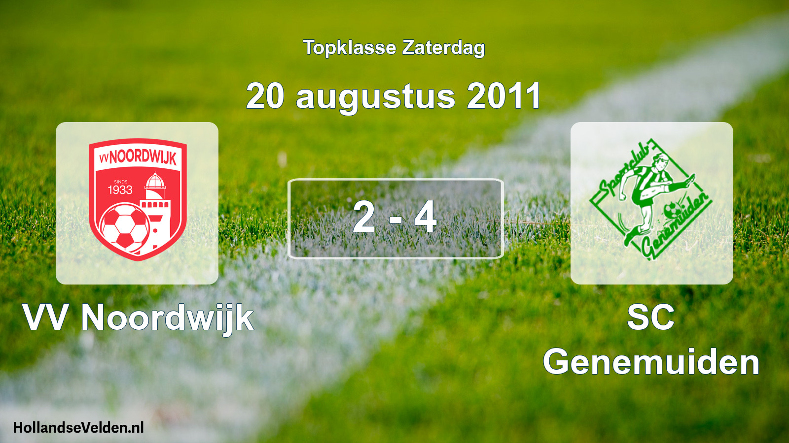 Total number of matches played: VV Noordwijk - SC Genemuiden 2 - 4 (20 August 2011)