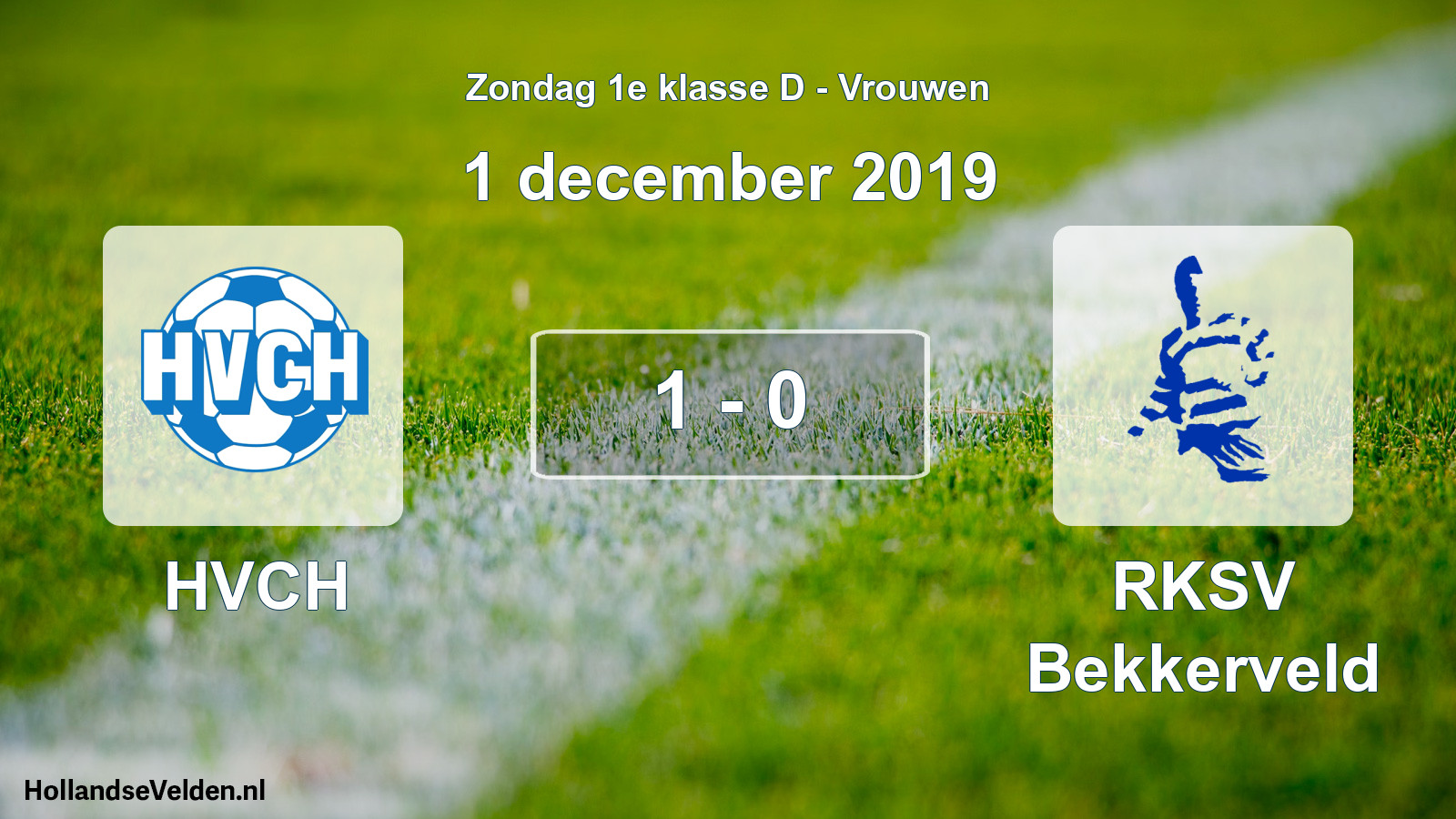 Gespeelde wedstrijd: HVCH - RKSV Bekkerveld 1 - 0 (1 december 2019)