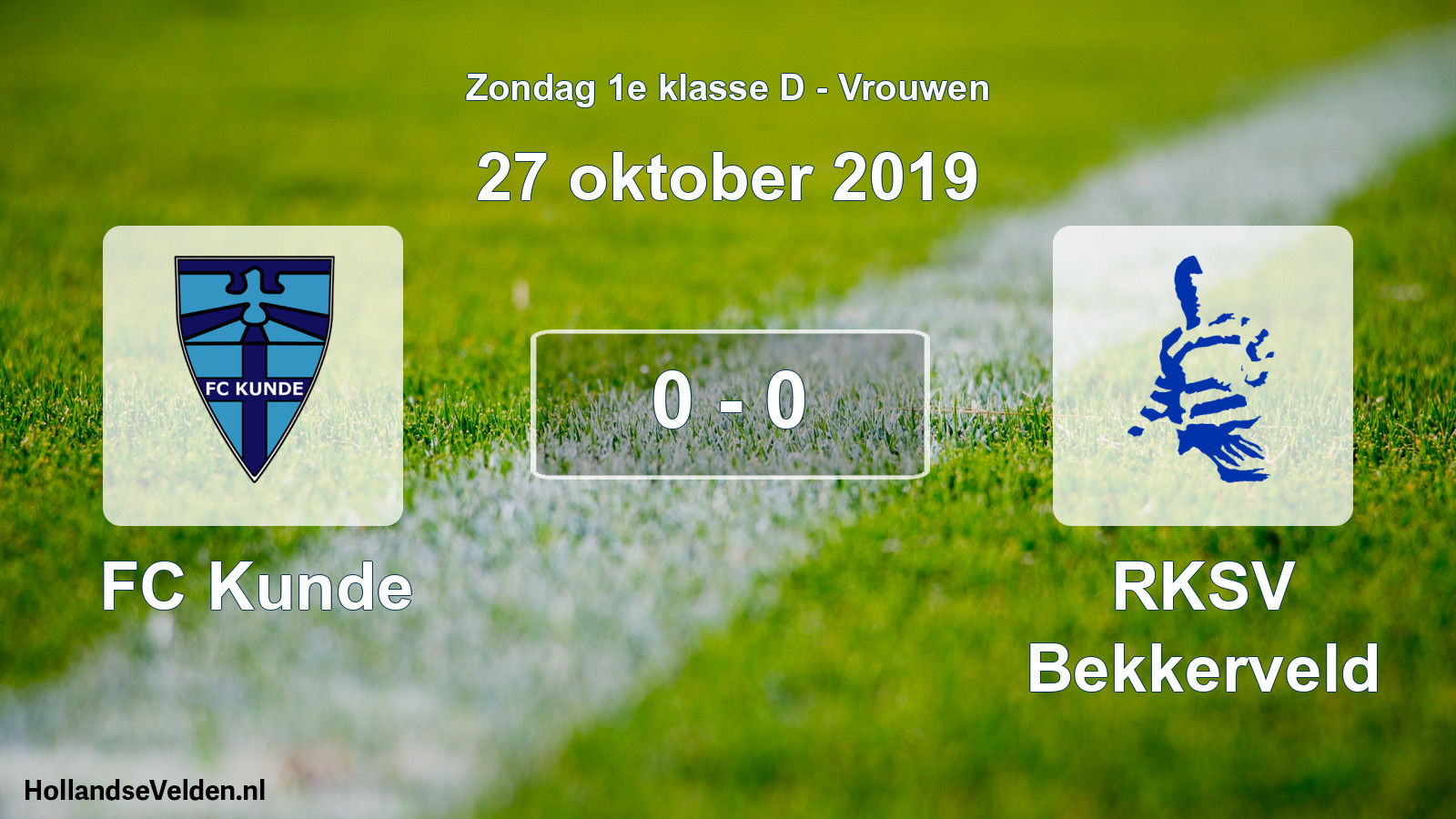 Gespeelde wedstrijd: FC Kunde - RKSV Bekkerveld 0 - 0 (27 oktober 2019)