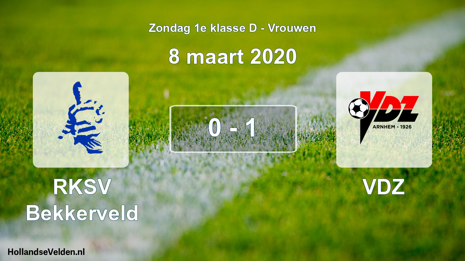 Gespeelde wedstrijd: RKSV Bekkerveld - VDZ 0 - 1 (8 maart 2020)