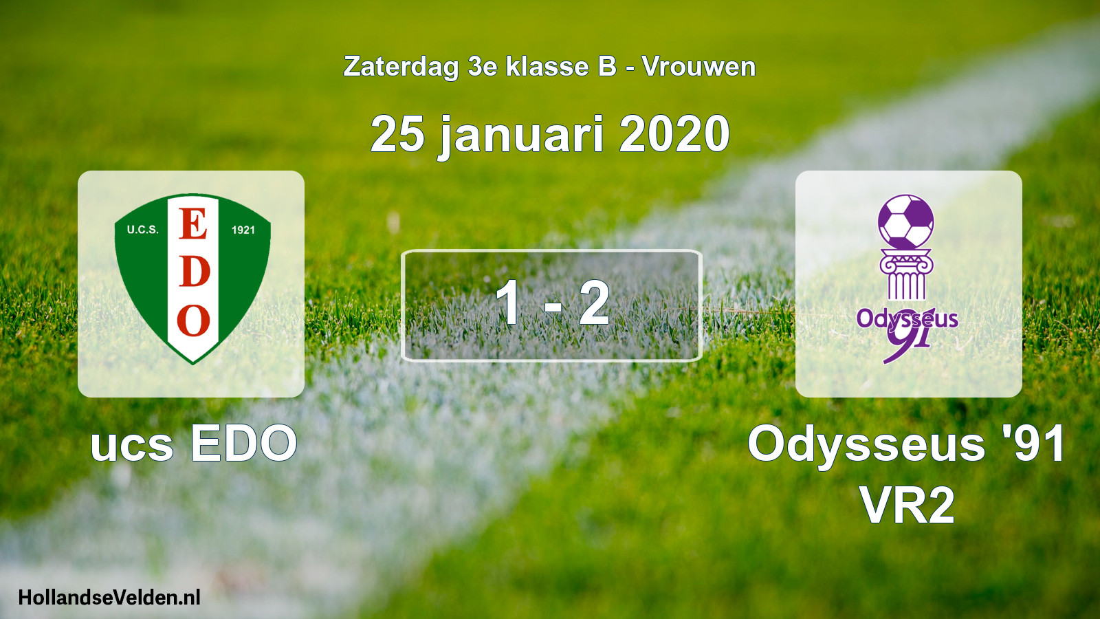 Total number of matches played: ucs EDO - Odysseus '91 VR2 1 - 2 (25 January 2020)