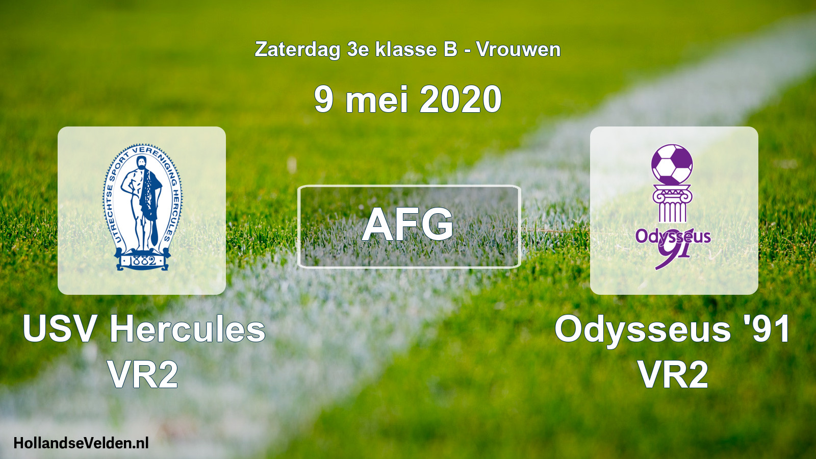 Geplande wedstrijd: USV Hercules VR2 - Odysseus '91 VR2 (9 mei 2020)
