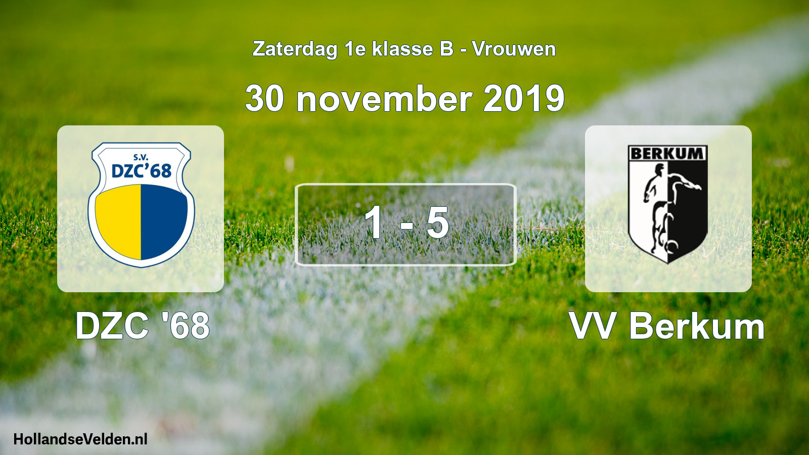 Total number of matches played: DZC '68 - VV Berkum 1 - 5 (30 November 2019)