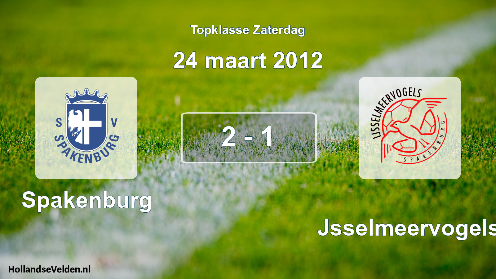 Total number of matches played: Spakenburg - IJsselmeervogels 2 - 1 (24 March 2012)