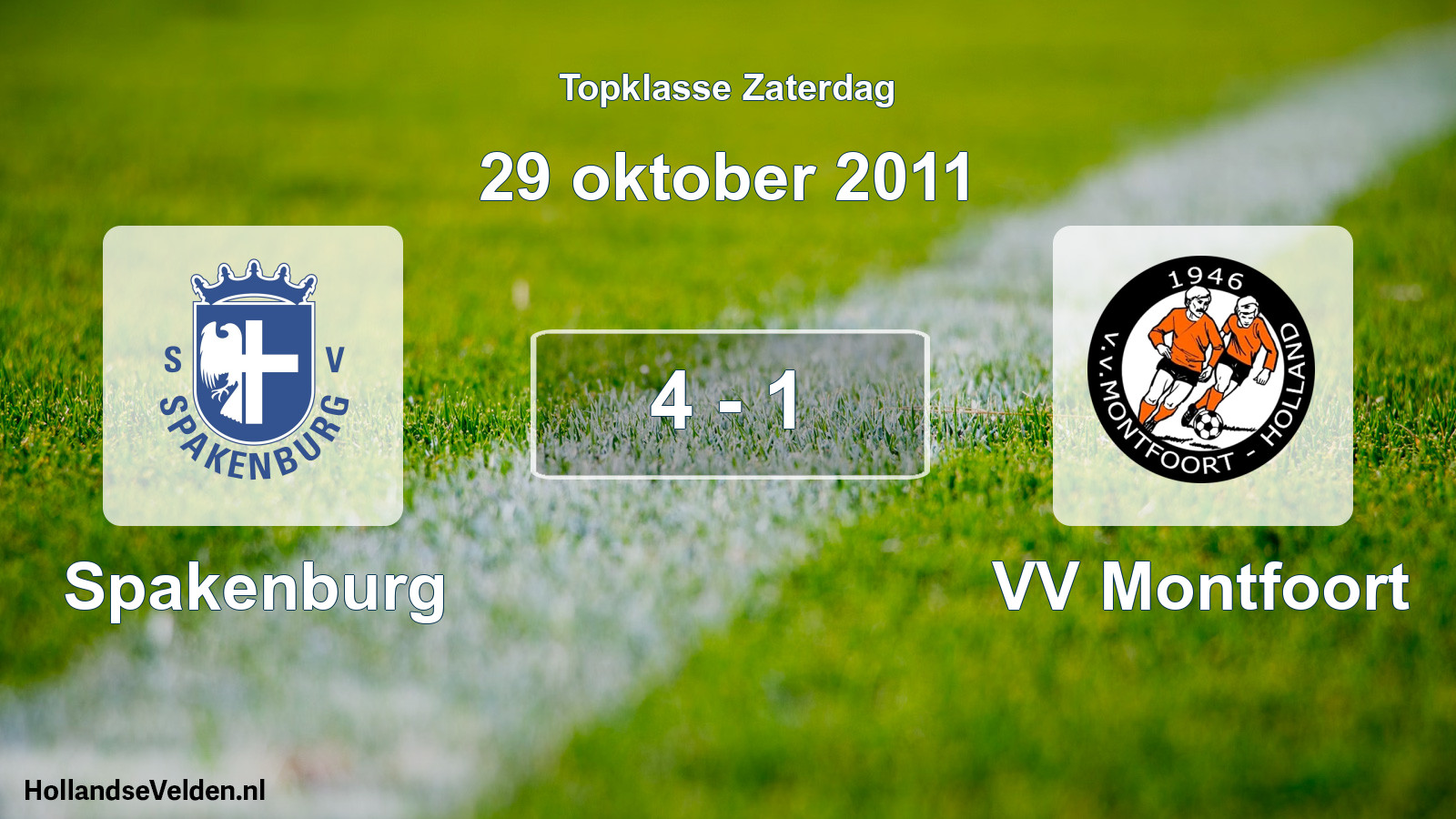 Total number of matches played: Spakenburg - VV Montfoort 4 - 1 (29 October 2011)