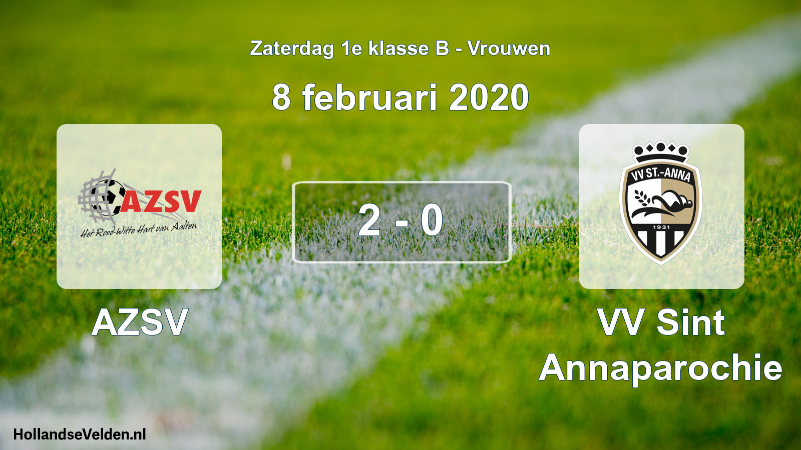 Total number of matches played: AZSV - VV Sint Annaparochie 2 - 0 (8 February 2020)